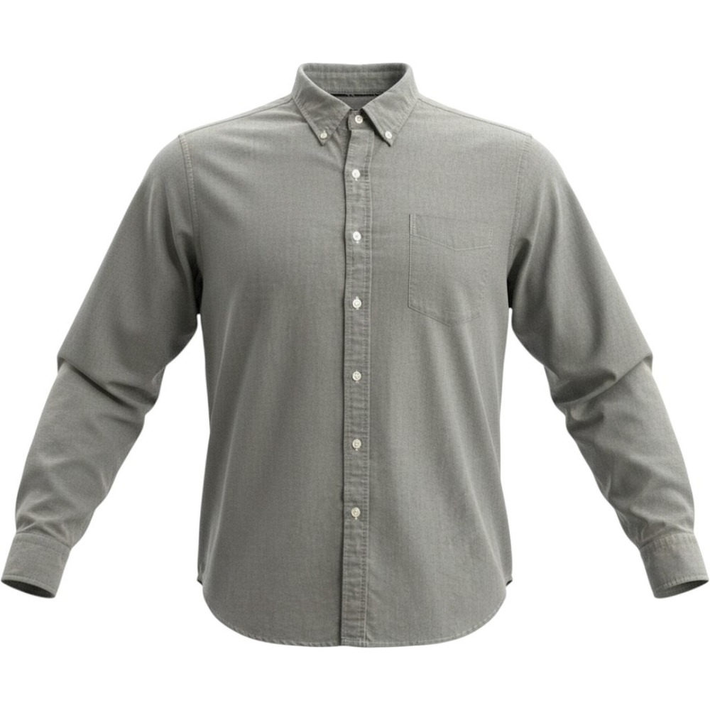 US Polo Assn Mens XL Gray Long Sleeve Button Down Oxford Shirt Classic Fit